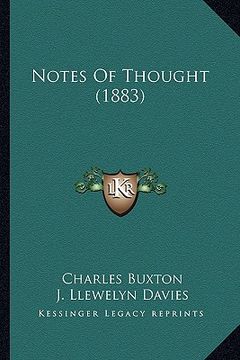 portada notes of thought (1883) (en Inglés)