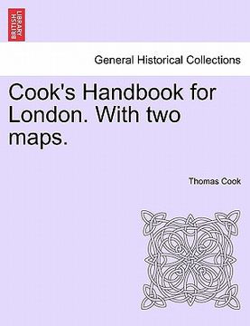portada cook's handbook for london. with two maps. (en Inglés)