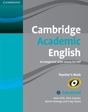 portada Cambridge Academic English c1 Advanced Teacher's Book: An Integrated Skills Course for eap (in English)