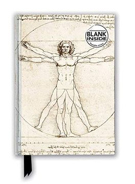 portada Leonardo da Vinci: Vitruvian man (Foiled Blank Journal) (Flame Tree Blank Nots) (en Inglés)