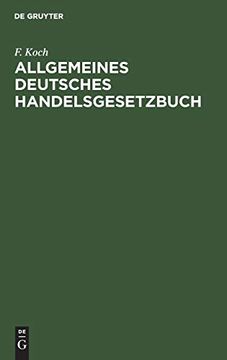 portada Allgemeines Deutsches Handelsgesetzbuch (en Alemán)