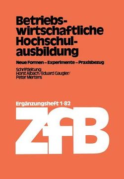 portada Betriebswirtschaftliche Hochschulausbildung (in German)