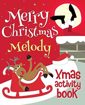 portada Merry Christmas Melody - Xmas Activity Book: (Personalized Children's Activity Book)