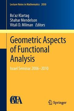portada geometric aspects of functional analysis