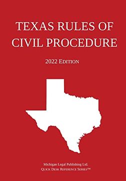 portada Texas Rules of Civil Procedure; 2022 Edition (in English)