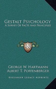 portada gestalt psychology: a survey of facts and principles (en Inglés)