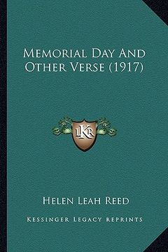 portada memorial day and other verse (1917) (en Inglés)