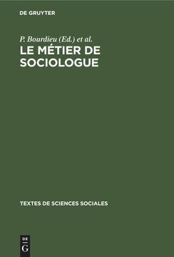 portada Le Métier de Sociologue (in French)