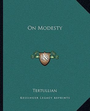 portada on modesty (en Inglés)