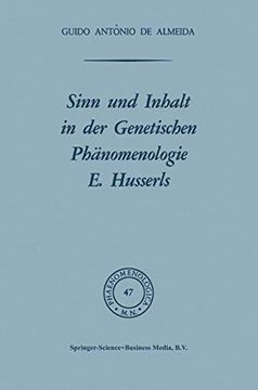 portada Sinn Und Inhalt in Der Genetischen Phänomenologie E. Husserls (en Alemán)