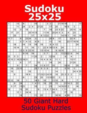 portada Sudoku 25x25 50 Giant Hard Sudoku Puzzles (en Inglés)