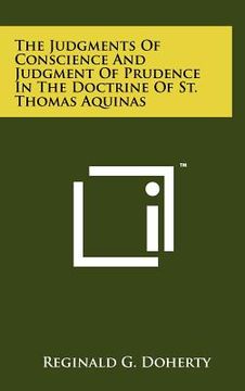 portada the judgments of conscience and judgment of prudence in the doctrine of st. thomas aquinas