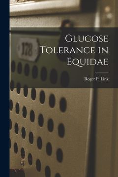 portada Glucose Tolerance in Equidae (en Inglés)