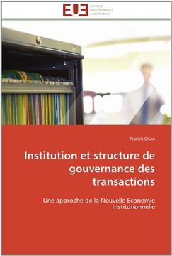 portada Institution Et Structure de Gouvernance Des Transactions