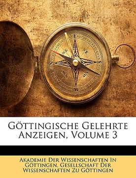 portada Göttingische Gelehrte Anzeigen, Dritter Band (in German)