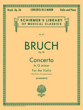 portada Concerto in G Minor, Op. 26: Schirmer Library of Classics Volume 217 (in English)
