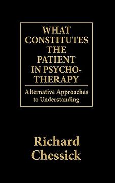 portada what constitutes the patient in psycho-therapy: alternative approaches to understanding