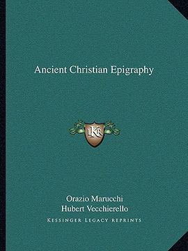 portada ancient christian epigraphy (in English)
