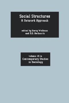 portada social structures: a network approach (en Inglés)