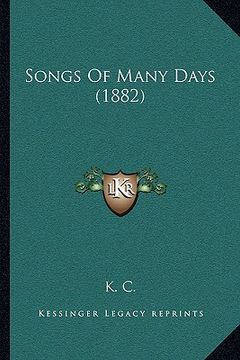 portada songs of many days (1882) (in English)