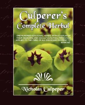 portada culpeper's complete herbal (en Inglés)