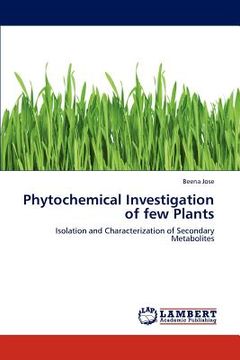portada phytochemical investigation of few plants