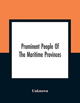 portada Prominent People of the Maritime Provinces (in English)