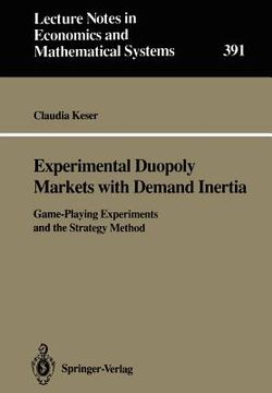 portada experimental duopoly markets with demand inertia (en Inglés)