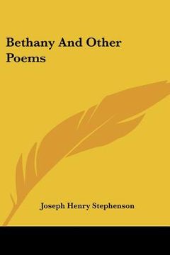 portada bethany and other poems (en Inglés)