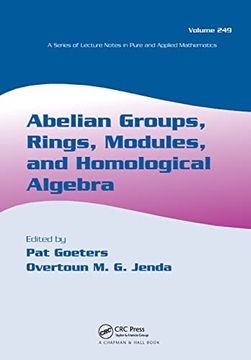 portada Abelian Groups, Rings, Modules, and Homological Algebra (en Inglés)