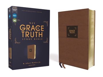 portada The Grace and Truth Study Bible: New International Version, Brown, Leathersoft, Comfort Print (in English)