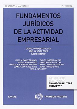 portada Fundamentos Jurídicos De La Actividad Empresarial (manuales Universitarios 2016)