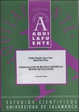 portada NORMALIZACIÓN DE REVISTAS CIENTÍFICAS: MÉTODO DE EVALUACIÓN