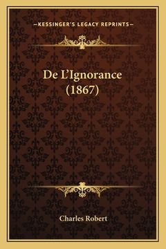 portada De L'Ignorance (1867) (in French)