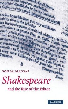 portada Shakespeare and the Rise of the Editor (in English)