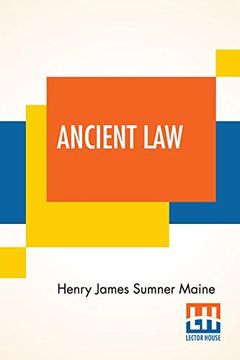 portada Ancient Law: Its Connection to the History of Early Society (en Inglés)
