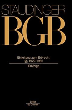 portada Staundinger bgb Erbrecht: 1922-1966 