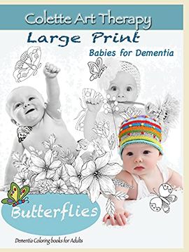 portada Butterflies. Dementia Coloring Books for Adults: Art Therapy for Dementia Patients (en Inglés)