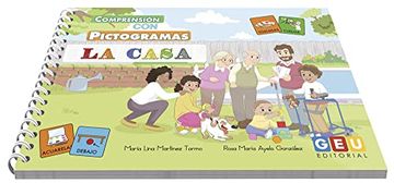 portada Comprensión con Pictogramas: La Casa | Mejora Comprensión y Expresión del Lenguaje | Niños tea y Educación Infantil (Aprender a Leer con Pictogramas) (in Spanish)