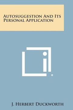 portada Autosuggestion and Its Personal Application