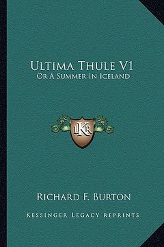 portada ultima thule v1: or a summer in iceland (en Inglés)