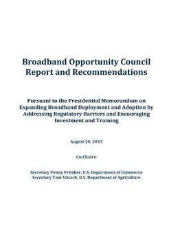 portada Broadband Opportunity Council Report and Recommendations (en Inglés)