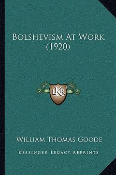 portada bolshevism at work (1920)
