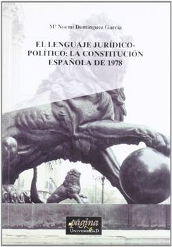 portada Lenguaje Jurídico-Político, la Constitución Española de 1978