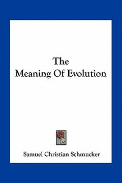 portada the meaning of evolution