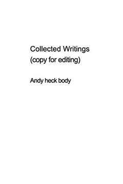 portada Collected Writings (Unedited) 