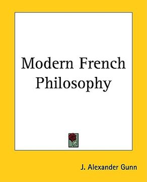 portada modern french philosophy (en Inglés)