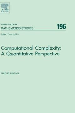portada computational complexity: a quantitative perspective