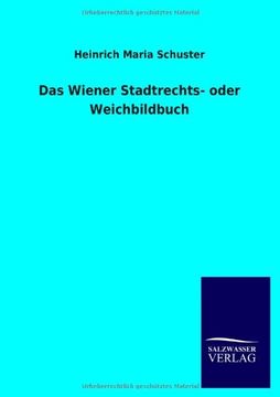 portada Das Wiener Stadtrechts- Oder Weichbildbuch (German Edition)