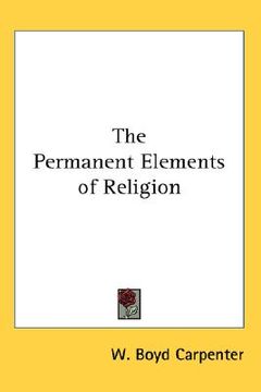 portada the permanent elements of religion (en Inglés)